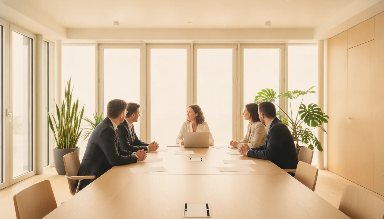 Une équipe RH en réunion de travail